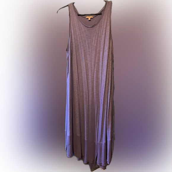 Lilla P Dresses & Skirts - Lilla P Asymmetrical tank dress size Large color Purple